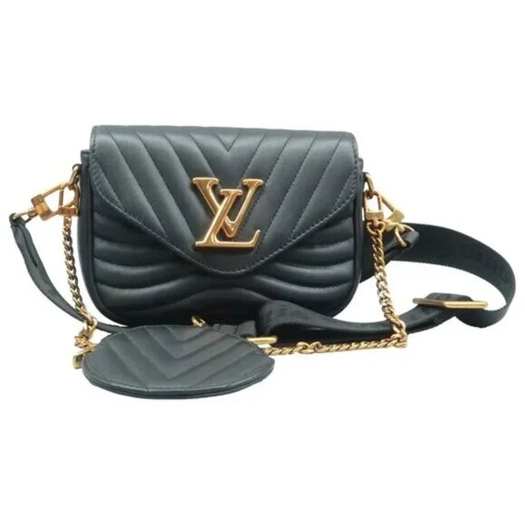 Louis Vuitton Handbags - 100% Authentic Louis Vuitton New Wave Black W/P Leather Satchel
